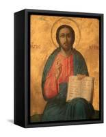 Greek Orthodox Icon Depicting Christ as High Priest, Thessaloniki, Macedonia, Greece, Europe-Godong-Framed Stretched Canvas