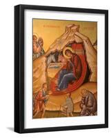 Greek Orthodox Icon Depicting Christ's Birth, Thessaloniki, Macedonia, Greece, Europe-Godong-Framed Photographic Print