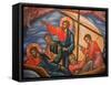 Greek Orthodox Icon Depicting Jesus and His Apostles on Lake Tiberias, Macedonia, Greece-Godong-Framed Stretched Canvas