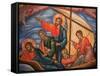 Greek Orthodox Icon Depicting Jesus and His Apostles on Lake Tiberias, Macedonia, Greece-Godong-Framed Stretched Canvas