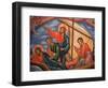 Greek Orthodox Icon Depicting Jesus and His Apostles on Lake Tiberias, Macedonia, Greece-Godong-Framed Photographic Print