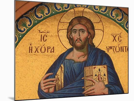 Greek Orthodox Icon Depicting Jesus Christ, Thessalonica, Macedonia, Greece, Europe-Godong-Mounted Photographic Print