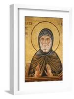 Greek Orthodox icon depicting St. Simeon, St. George's Orthodox church, Madaba, Jordan-Godong-Framed Photographic Print