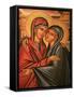 Greek Orthodox Icon Depicting the Visitation, Thessaloniki, Macedonia, Greece, Europe-Godong-Framed Stretched Canvas