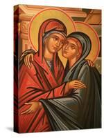 Greek Orthodox Icon Depicting the Visitation, Thessaloniki, Macedonia, Greece, Europe-Godong-Stretched Canvas