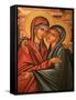 Greek Orthodox Icon Depicting the Visitation, Thessaloniki, Macedonia, Greece, Europe-Godong-Framed Stretched Canvas