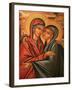 Greek Orthodox Icon Depicting the Visitation, Thessaloniki, Macedonia, Greece, Europe-Godong-Framed Photographic Print