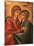 Greek Orthodox Icon Depicting the Visitation, Thessaloniki, Macedonia, Greece, Europe-Godong-Mounted Photographic Print