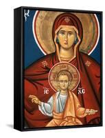 Greek Orthodox Icon Depicting Virgin and Child, Thessalonica, Macedonia, Greece, Europe-Godong-Framed Stretched Canvas