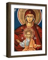 Greek Orthodox Icon Depicting Virgin and Child, Thessalonica, Macedonia, Greece, Europe-Godong-Framed Photographic Print