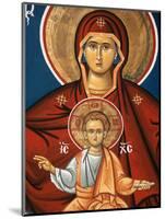 Greek Orthodox Icon Depicting Virgin and Child, Thessalonica, Macedonia, Greece, Europe-Godong-Mounted Photographic Print