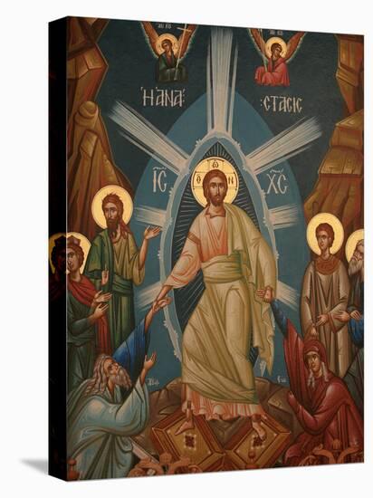 Greek Orthodox Icon of Christ's Resurrection, Thessalonica, Macedonia, Greece, Europe-Godong-Stretched Canvas