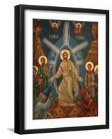 Greek Orthodox Icon of Christ's Resurrection, Thessalonica, Macedonia, Greece, Europe-Godong-Framed Photographic Print