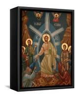 Greek Orthodox Icon of Christ's Resurrection, Thessalonica, Macedonia, Greece, Europe-Godong-Framed Stretched Canvas