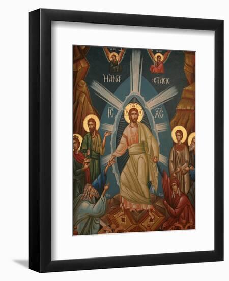 Greek Orthodox Icon of Christ's Resurrection, Thessalonica, Macedonia, Greece, Europe-Godong-Framed Premium Photographic Print