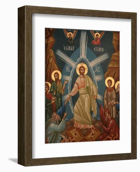 Greek Orthodox Icon of Christ's Resurrection, Thessalonica, Macedonia, Greece, Europe-Godong-Framed Photographic Print