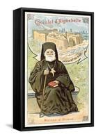 Greek Orthodox Monk and St Catherine's Monastery on Mount Sinai-null-Framed Stretched Canvas