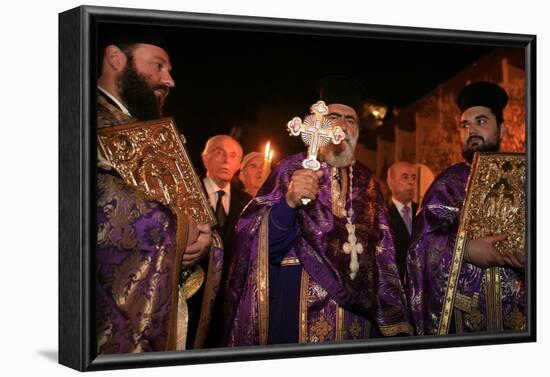 Greek Orthodox procession on Good Friday, Greece-Godong-Framed Photographic Print
