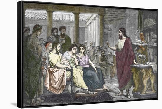 Greek Physician Galen Teaching in Rome, 162 AD-null-Framed Stretched Canvas