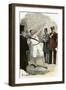 Greek Prince George Watching Shotput Attempt by Garrett of Princeton at 1896 Olympics, Athens-null-Framed Giclee Print