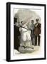 Greek Prince George Watching Shotput Attempt by Garrett of Princeton at 1896 Olympics, Athens-null-Framed Giclee Print