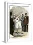 Greek Prince George Watching Shotput Attempt by Garrett of Princeton at 1896 Olympics, Athens-null-Framed Giclee Print