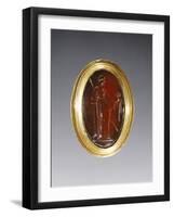 Greek Ring Inset with Intaglio Representing Fortuna-null-Framed Photographic Print