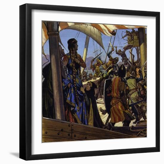 Greek Sailors Boarded Eleanor's Ship and Took Her Prisoner-Alberto Salinas-Framed Premium Giclee Print