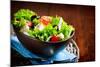 Greek Salad. Mediterranean Salad with Feta Cheese, Tomatoes and Olives. Healthy Fresh Vegetarian Fo-Subbotina Anna-Mounted Photographic Print