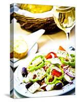 Greek Salad, Plaka District, Athens, Greece-Doug Pearson-Stretched Canvas