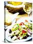 Greek Salad, Plaka District, Athens, Greece-Doug Pearson-Stretched Canvas