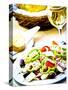 Greek Salad, Plaka District, Athens, Greece-Doug Pearson-Stretched Canvas