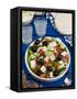 Greek Salad with Feta and Olives, Greek Food, Greece, Europe-Nico Tondini-Framed Stretched Canvas