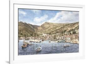 Greek Seaport Town-Stanton Manolakas-Framed Giclee Print