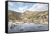 Greek Seaport Town-Stanton Manolakas-Framed Stretched Canvas