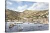 Greek Seaport Town-Stanton Manolakas-Stretched Canvas