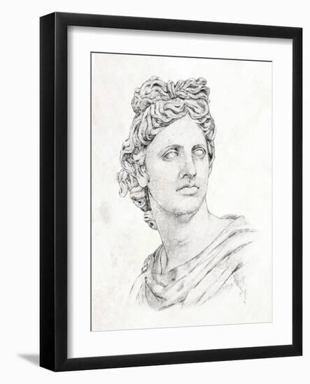 Greek Statue II-Annie Warren-Framed Art Print