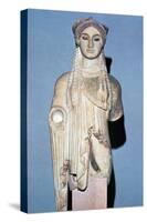 Greek statue Kore 674 from the Acropolis, 6th century BC. Artist: Unknown-Unknown-Stretched Canvas