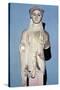 Greek statue Kore 674 from the Acropolis, 6th century BC. Artist: Unknown-Unknown-Stretched Canvas