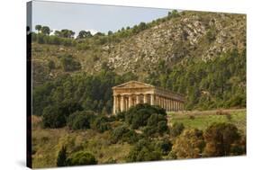 Greek Temple in the Ancient City of Segesta, Sicily-perszing1982-Stretched Canvas