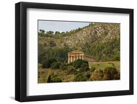 Greek Temple in the Ancient City of Segesta, Sicily-perszing1982-Framed Photographic Print