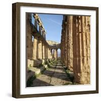 Greek Temple of Hera at Paestum, 5th Century Bc-CM Dixon-Framed Photographic Print