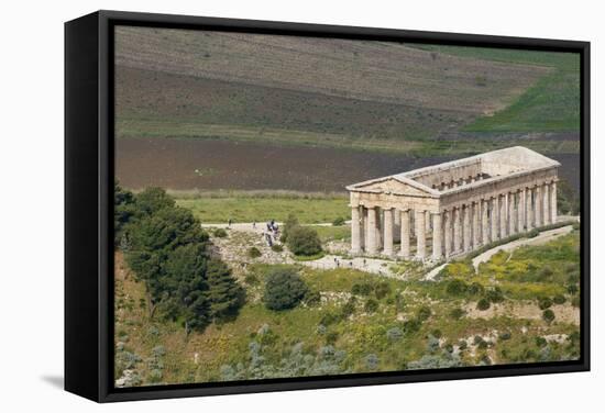 Greek Temple, Segesta, Trapani District, Sicily, Italy, Europe-Bruno Morandi-Framed Stretched Canvas