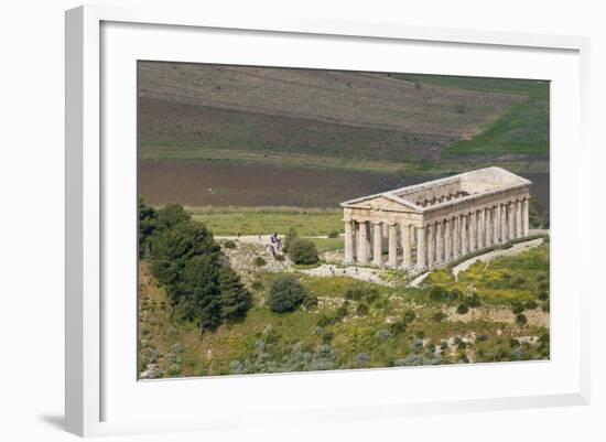 Greek Temple, Segesta, Trapani District, Sicily, Italy, Europe-Bruno Morandi-Framed Photographic Print