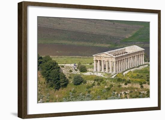 Greek Temple, Segesta, Trapani District, Sicily, Italy, Europe-Bruno Morandi-Framed Photographic Print