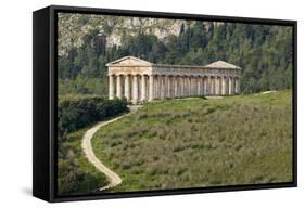 Greek Temple, Segesta, Trapani District, Sicily, Italy, Europe-Bruno Morandi-Framed Stretched Canvas