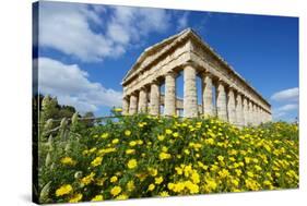 Greek Temple, Segesta, Trapani District, Sicily, Italy, Europe-Bruno Morandi-Stretched Canvas