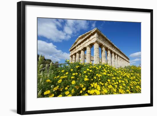 Greek Temple, Segesta, Trapani District, Sicily, Italy, Europe-Bruno Morandi-Framed Photographic Print
