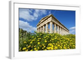 Greek Temple, Segesta, Trapani District, Sicily, Italy, Europe-Bruno Morandi-Framed Photographic Print