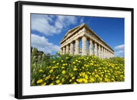 Greek Temple, Segesta, Trapani District, Sicily, Italy, Europe-Bruno Morandi-Framed Photographic Print